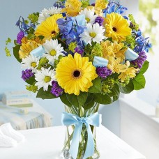 'Daisies & Blooms' Flower Vase